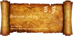 Borcsa Zella névjegykártya